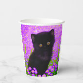 Gustav Klimt Cat Pappbecher (Rückseite)