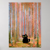 Gustav Klimt Cat Pine Forest Poster (Vorne)