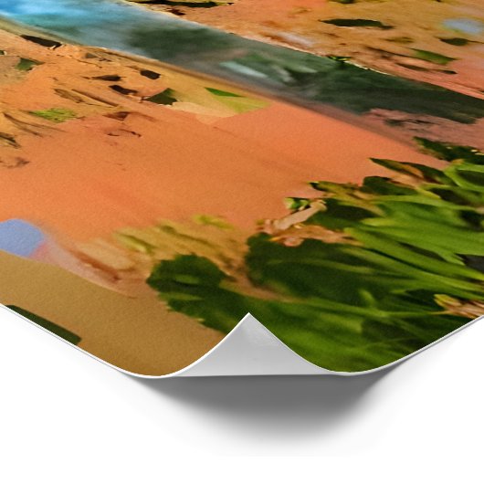 Gustav Klimt Cat Pine Forest Poster (Ecke)