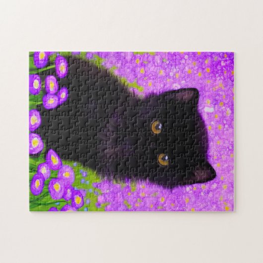 Gustav Klimt Cat Puzzle (Horizontal)