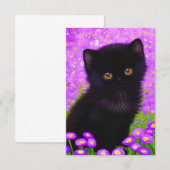 Gustav Klimt Cat RSVP Karte (Vorne/Hinten)