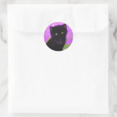 Gustav Klimt Cat Runder Aufkleber (Tasche)