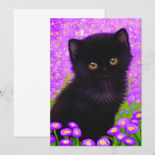 Gustav Klimt Cat Save The Date (Vorne/Hinten)