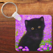 Gustav Klimt Cat Schlüsselanhänger (Vorderseite)