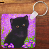 Gustav Klimt Cat Schlüsselanhänger (Rückseite)