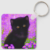 Gustav Klimt Cat Schlüsselanhänger (Rückseite)