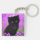 Gustav Klimt Cat Schlüsselanhänger (Rückseite)