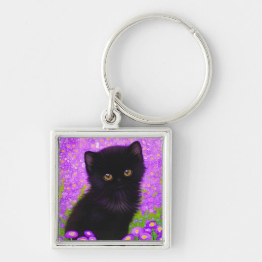 Gustav Klimt Cat Schlüsselanhänger (Vorne)