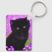 Gustav Klimt Cat Schlüsselanhänger (Rückseite)