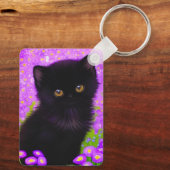 Gustav Klimt Cat Schlüsselanhänger (Rückseite)