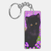 Gustav Klimt Cat Schlüsselanhänger (Vorderseite links)