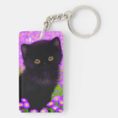 Gustav Klimt Cat Schlüsselanhänger (Rückseite)