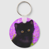 Gustav Klimt Cat Schlüsselanhänger (Rückseite)