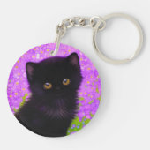 Gustav Klimt Cat Schlüsselanhänger (Rückseite)