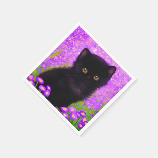 Gustav Klimt Cat Serviette (Ecke)