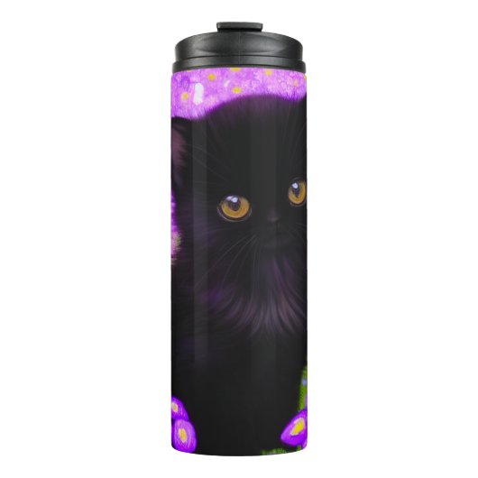 Gustav Klimt Cat Thermosbecher (Vorderseite)