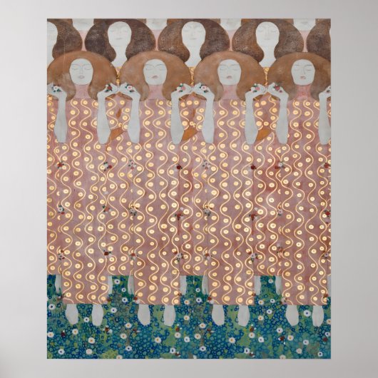 Gustav Klimt - Chorus des Paradieses Detail Poster (Vorne)