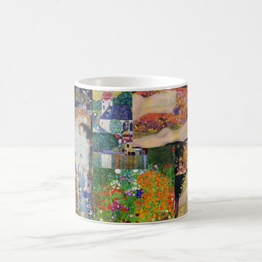 Gustav Klimt , Collage Kaffeetasse (Mittel)