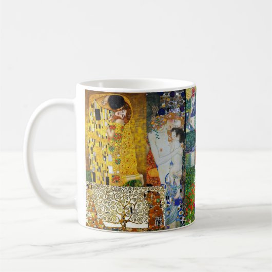 Gustav Klimt , Collage Kaffeetasse (Links)