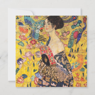 Gustav Klimt - Dame mit Fächer Einladung