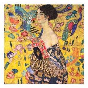 Gustav Klimt - Dame mit Fächer Fotodruck