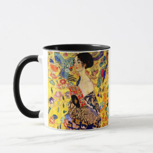 Gustav Klimt Dame mit Fächer Tasse