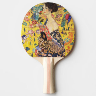 Gustav Klimt Dame mit Fächer Tischtennis Schläger