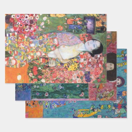 Gustav Klimt, Damen Geschenkpapier Set (Set)