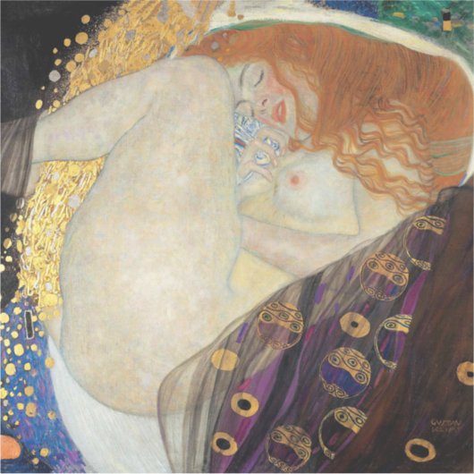 Gustav Klimt - Danae Aufkleber (Vorderseite)