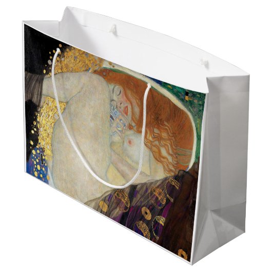 Gustav Klimt - Danae Große Geschenktüte (Rückseite Schrägansicht)