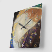 Gustav Klimt - Danae Quadratische Wanduhr (Winkel)