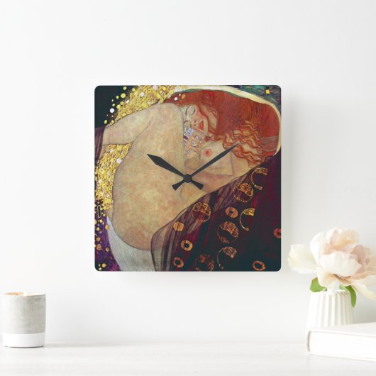 Gustav Klimt , "Danae" Quadratische Wanduhr (Zuhause)