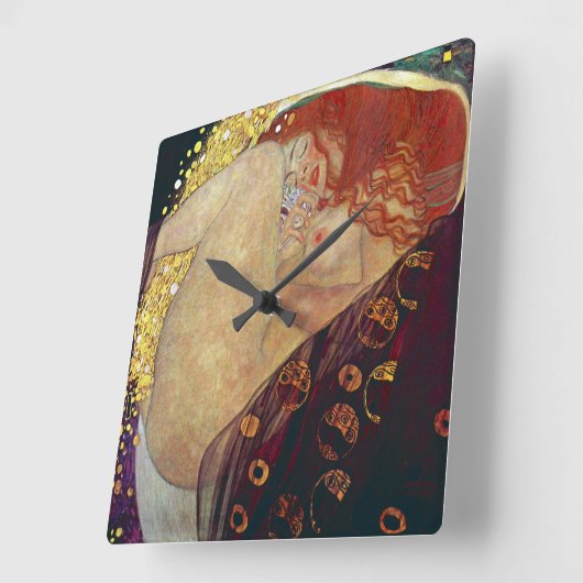 Gustav Klimt , "Danae" Quadratische Wanduhr (Winkel)