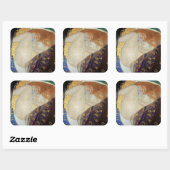 Gustav Klimt - Danae Quadratischer Aufkleber (Blatt)