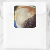 Gustav Klimt - Danae Quadratischer Aufkleber (Tasche)