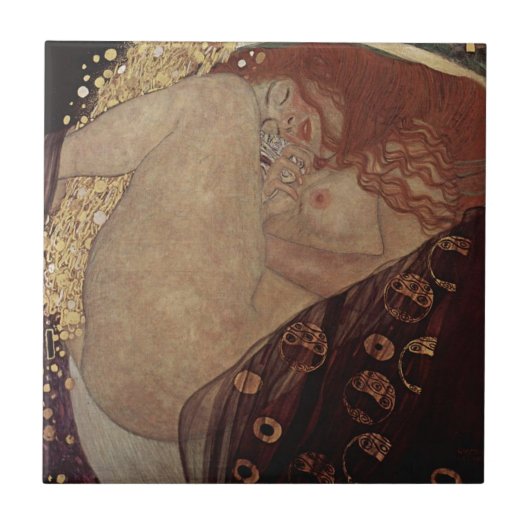 Gustav Klimt - Danae - schöne Grafik Fliese (Vorderseite)