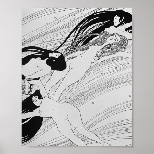 Gustav Klimt - das Blut der Fische Poster (Vorne)