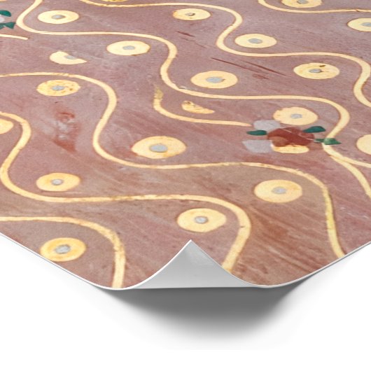 Gustav Klimt - Das Engel-Chorkleid Muster Poster (Ecke)