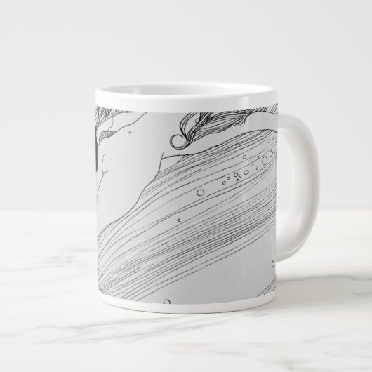 Gustav Klimt - das Fischblut Jumbo-Tasse (Vorderseite Rechts)