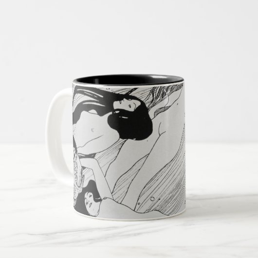 Gustav Klimt - das Fischblut Zweifarbige Tasse (Vorderseite Links)