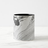 Gustav Klimt - das Fischblut Zweifarbige Tasse (Mittel)