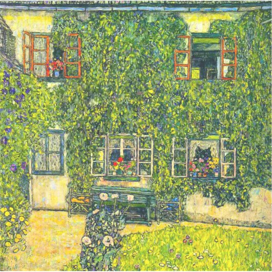 Gustav Klimt Das Haus Guardaboschi Aufkleber (Vorderseite)