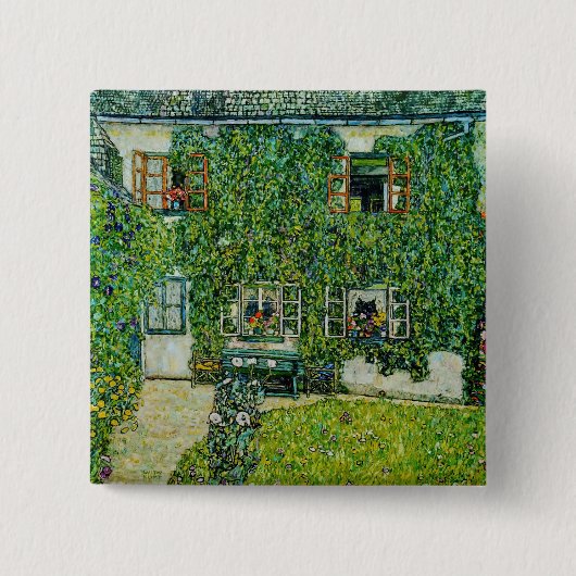 Gustav Klimt - Das Haus Guardaboschi Button (Vorderseite)