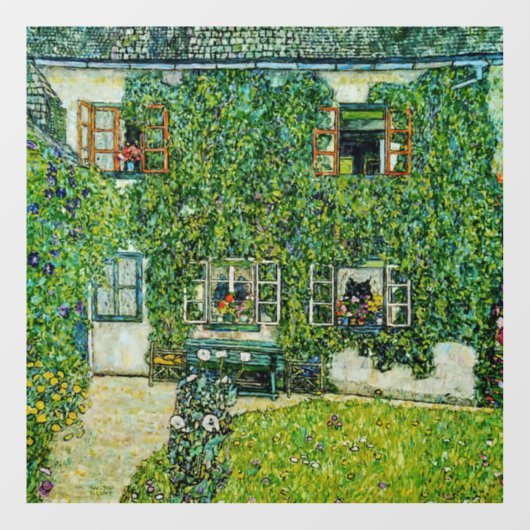 Gustav Klimt - Das Haus Guardaboschi Fensteraufkleber (Blatt)