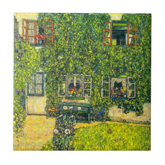 Gustav Klimt Das Haus Guardaboschi Fliese (Vorderseite)
