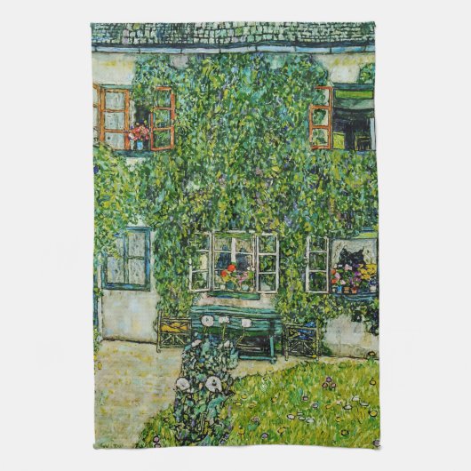 Gustav Klimt - Das Haus Guardaboschi Geschirrtuch (Vertikal)