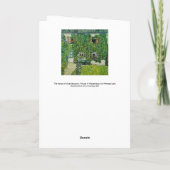 Gustav Klimt - Das Haus Guardaboschi Karte (Rückseite)