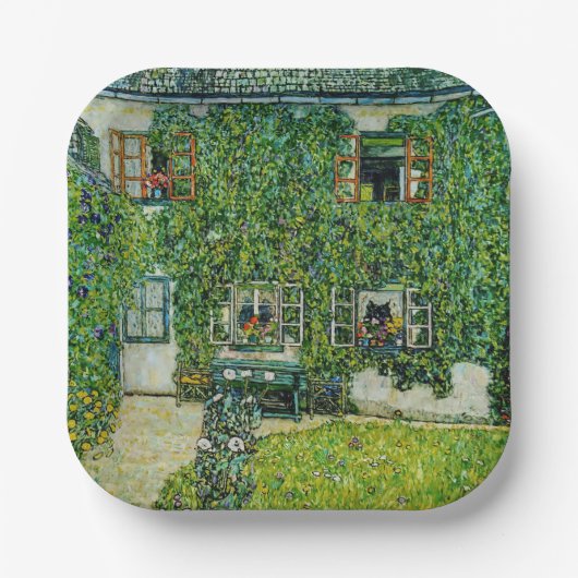 Gustav Klimt - Das Haus Guardaboschi Pappteller (Vorderseite)