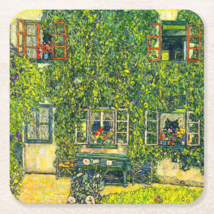 Gustav Klimt Das Haus Guardaboschi Rechteckiger Pappuntersetzer