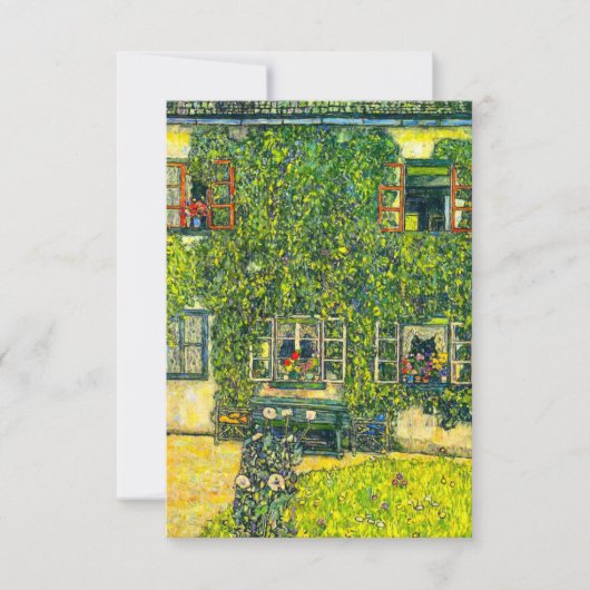 Gustav Klimt Das Haus Guardaboschi RSVP Karte (Vorderseite)
